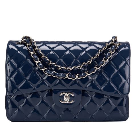 Chanel Patent Classic Jumbo Double Flap Bag 